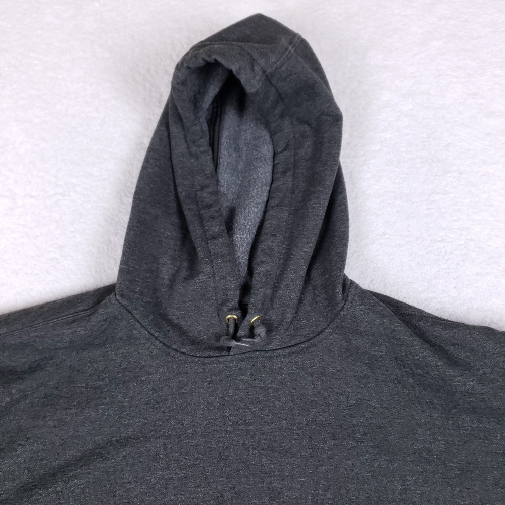 Carhartt Hoodie Mens 2XL Loose Fit K121 Pullover Carbon Gray Workwear Sweatshirt - Picture 2 of 10